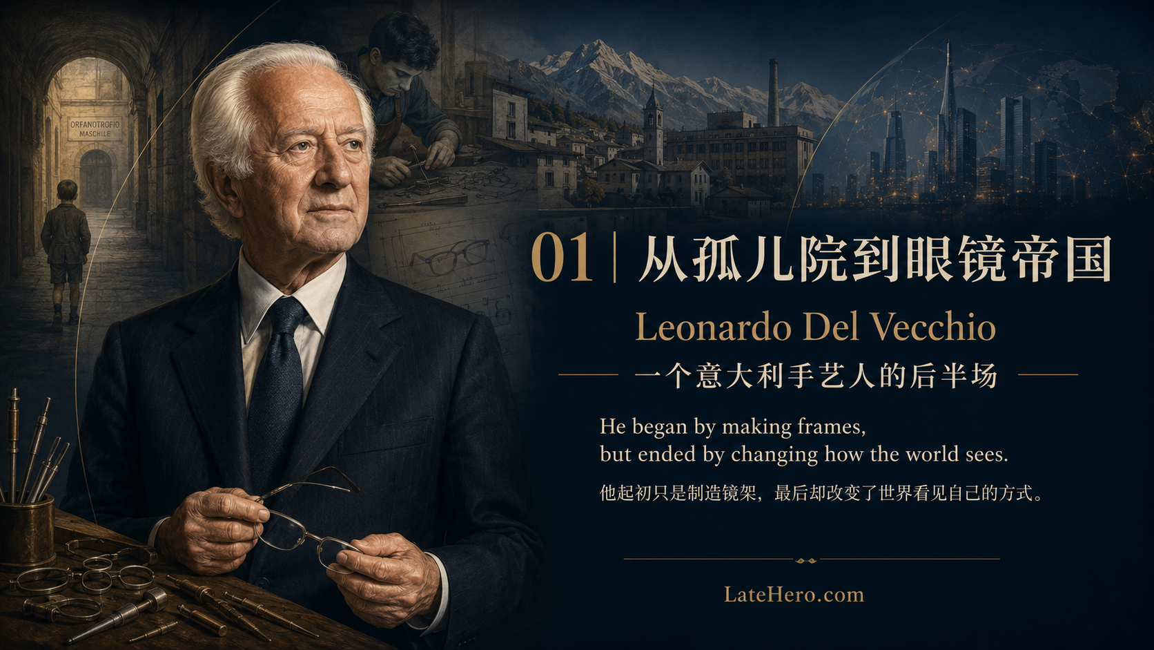 Leonardo Del Vecchio 从孤儿院到眼镜帝国主题图