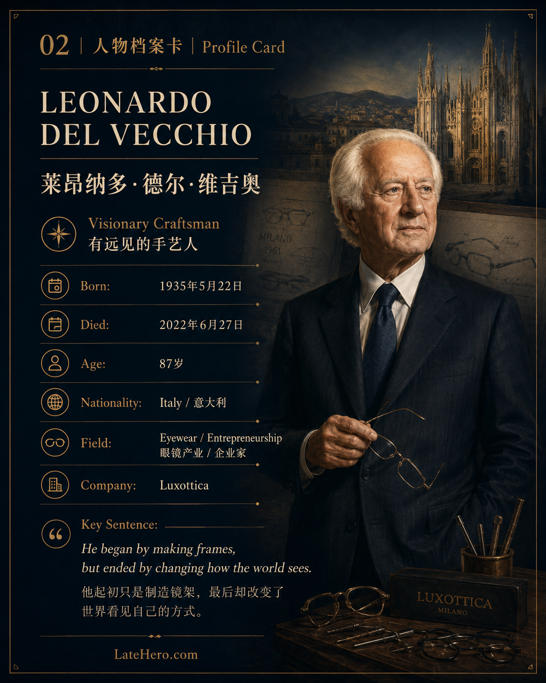 Leonardo Del Vecchio 人物档案卡